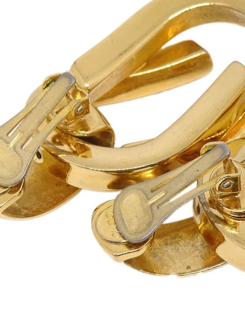 Gucci Dangle Clip-On Earrings Gold 1991 118011 - Picture 7 of 8